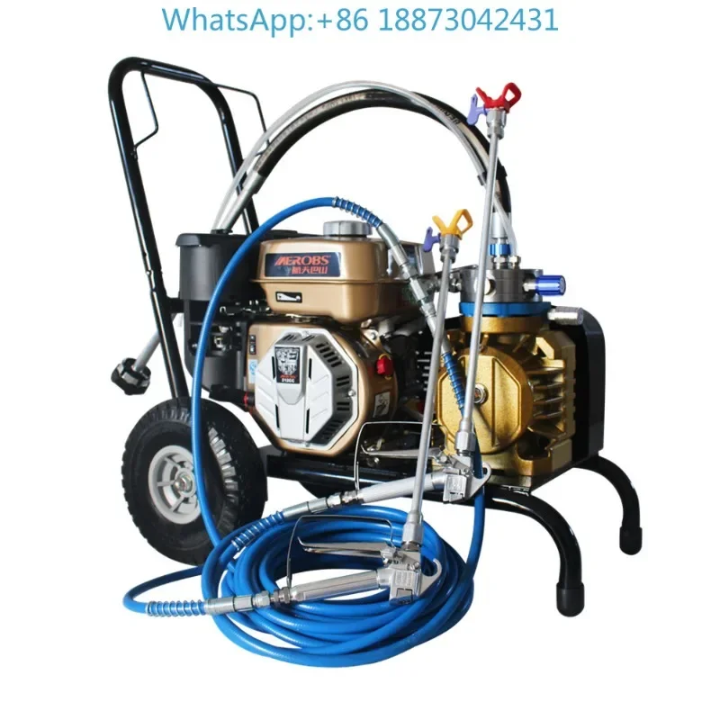 Gasoline-powered high-pressure airless spraying machine paint sprayer paint cold spraying road marking machine