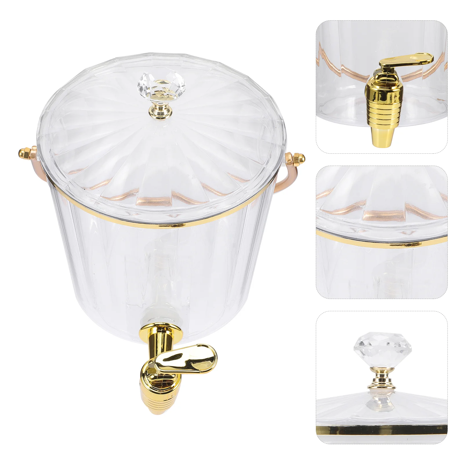 Secchiello per il ghiaccio Brocca per acqua fredda Dispenser per bevande Dispenser di succo portatili per feste Contenitori per bevande per frigorifero Vetro per limonata per feste