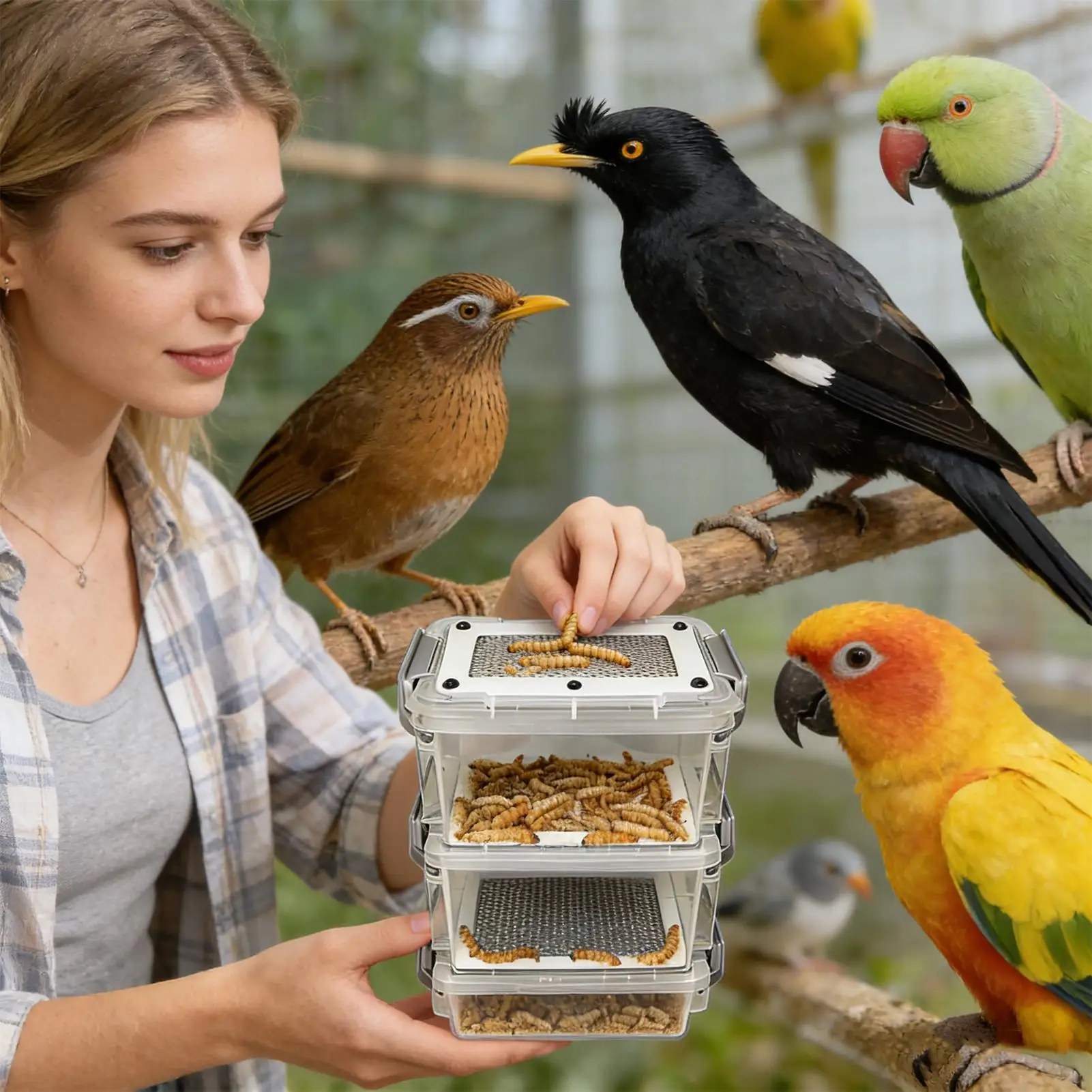 Cage, Plastic, Multi-Tier Stackable Kit 4
