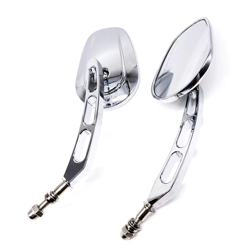 Handlebar Mount Mirrors For  Dyna Electra Glide Road Glide Road King Sportster 1200 883 Rearview Mirrors, Chrome