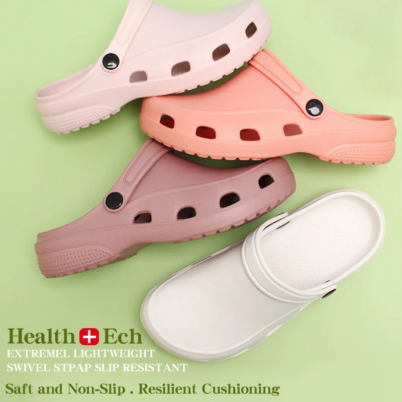 EVA Solid Colors Doctor Shoes for Women Men Anti-Slip Medical Nursing Footwear Hospital Scrub Clogs X03-03