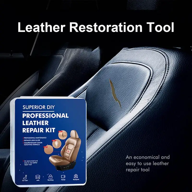 Car Leather Repair Kit Leather Interior Restore Kits 7 Colors Leather Repair Kit For Car Sofa Jacket Durable Seat Leather Repair