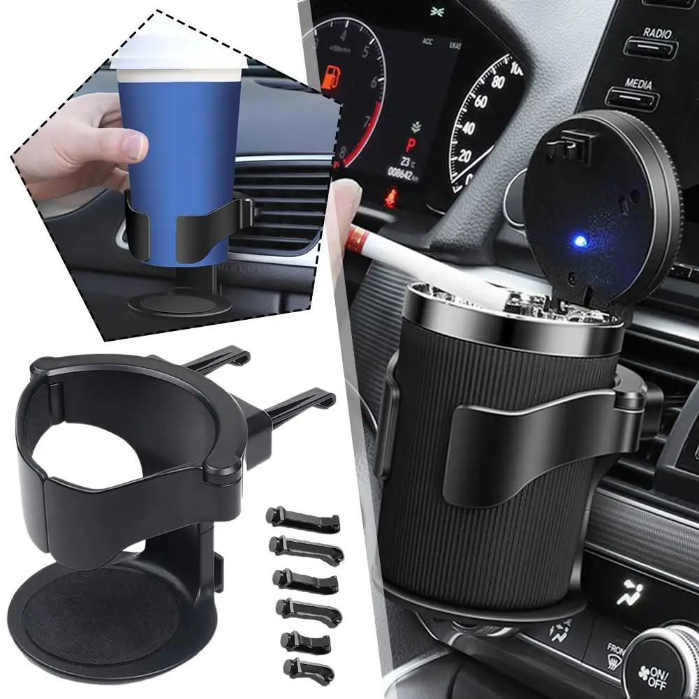 Car Water Cup Holder Cup Holder Tea Beverage Holder Multi-function Holder Automobile Fixed Air Conditioning Ashtray Outlet J8u9