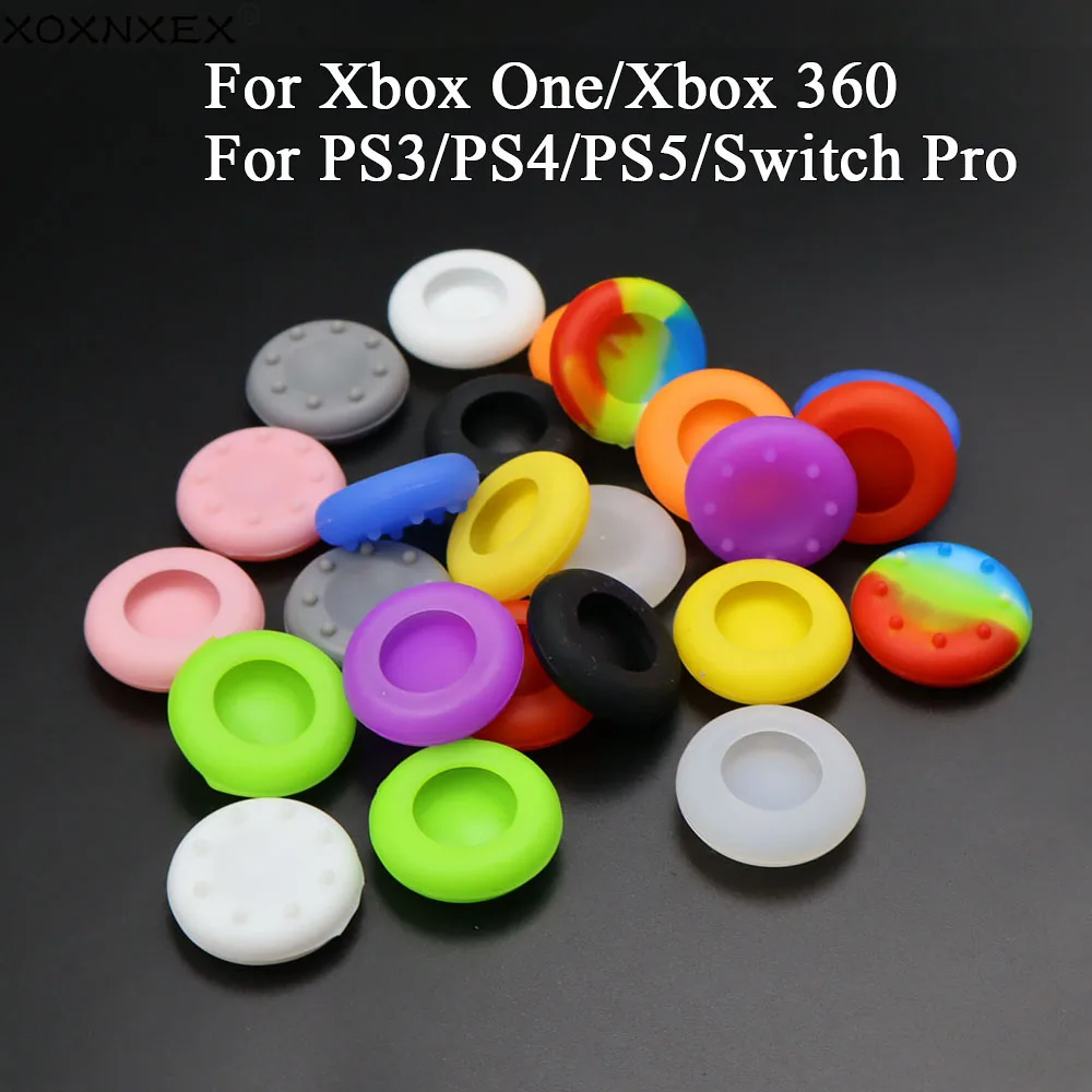 PS4/PS3/PS5/Xbox360/Xbox One/Switch Pro 컨트롤러 게임 액세서리용 1-20PCS 소프트 실리콘 게임패드 조이스틱 그립 캡 케이스
