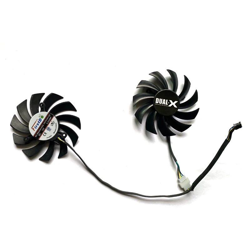 NEW Cooling Fan 75mm 4pin FD7010H12S For Sapphire Dual-X GTX 550 750 770 Ti ASUSGTX760-DC2OC-2 graphics card Fans