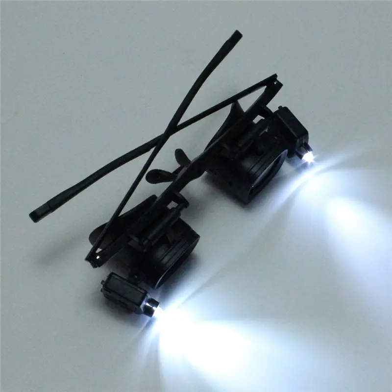 نظارات مكبرة متعددة الطاقة B06C-SRATE مع أضواء LED مزدوجة