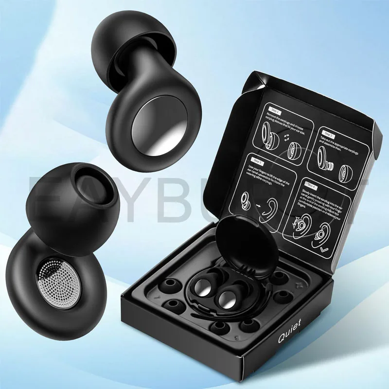 Bouchons d'oreille Eayburst pour dormir, antibruit, en Silicone, pour Concerts, voyage, étude, mise au point, Protection d'oreille réutilisable