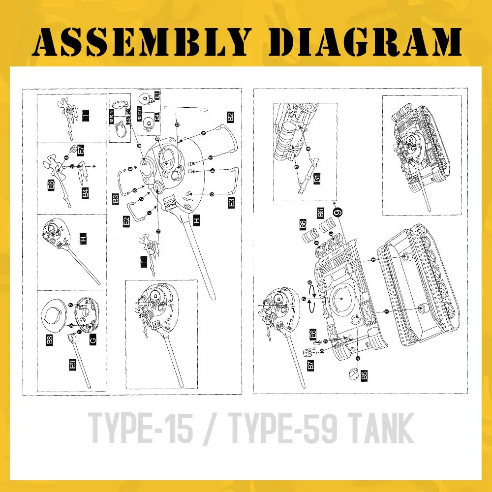 ViiKONDO-tanque de juguete para niños, camión del ejército, modelo de vehículo militar, Kit 1/72 China tipo 15, tanque ligero tipo 59, montaje de tanque medio, regalo de juego de guerra