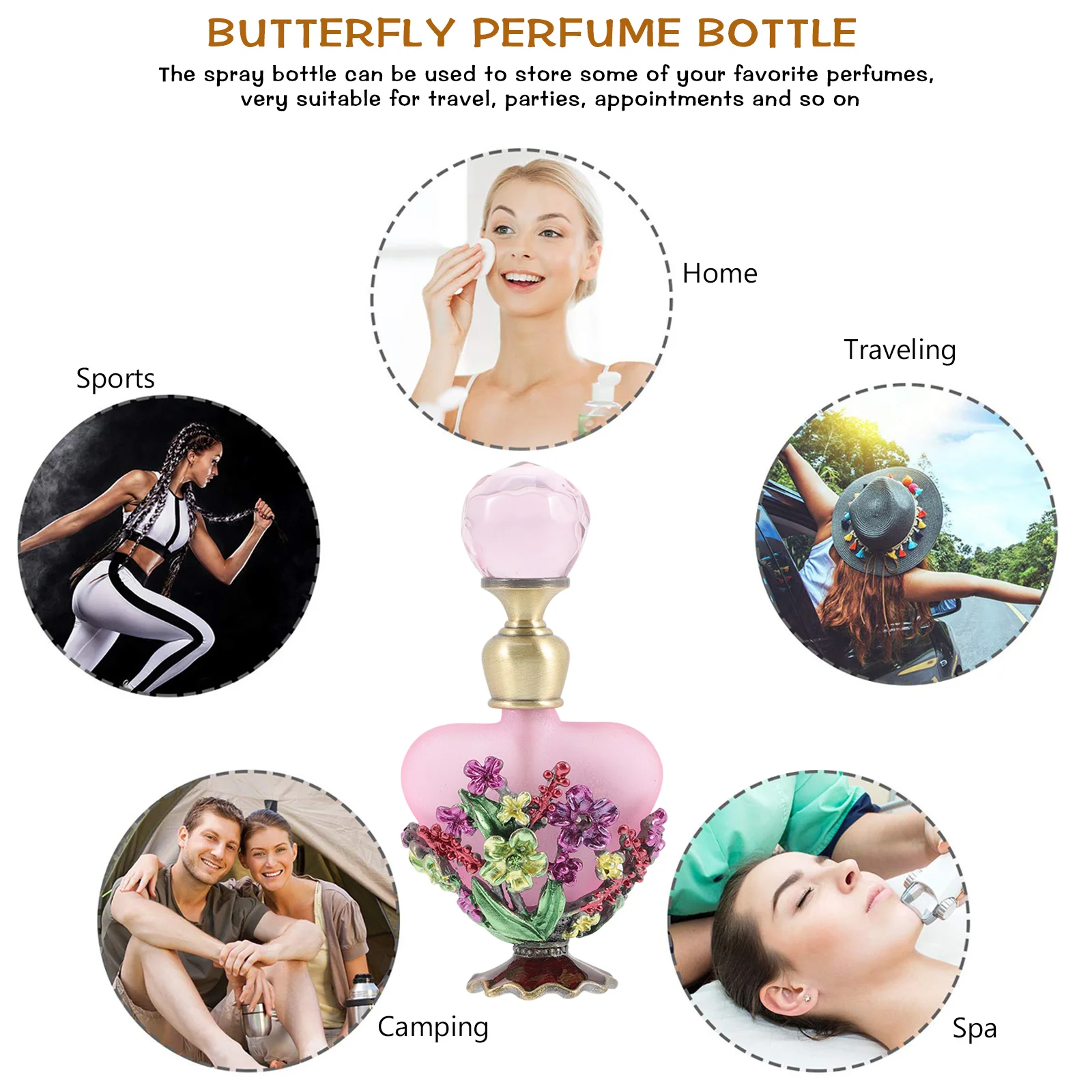 Butelka na perfumy Podróżne wielokrotnego napełniania Mini perfumy Esencja Sub-butelka Próbka oleju eterycznego 5 ml Spray do ozdób