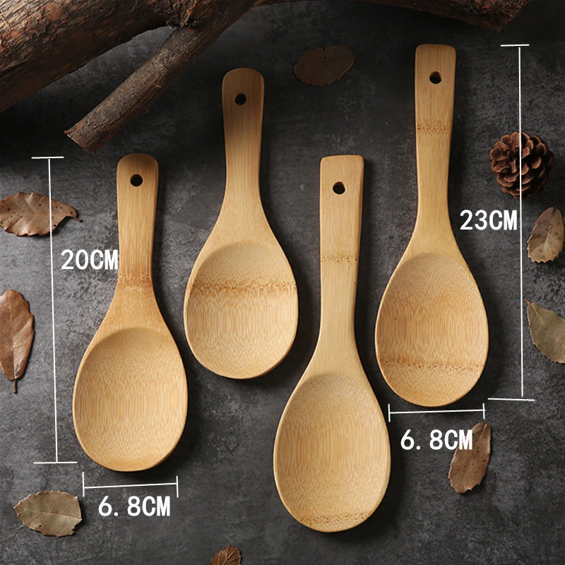 

Wood Rice Spoon Wooden Kitchen Spoon Rice Paddle Scoop Ladle Tablespoon Big Serving Spoon Tableware Kitchen Utensils Cooking Too