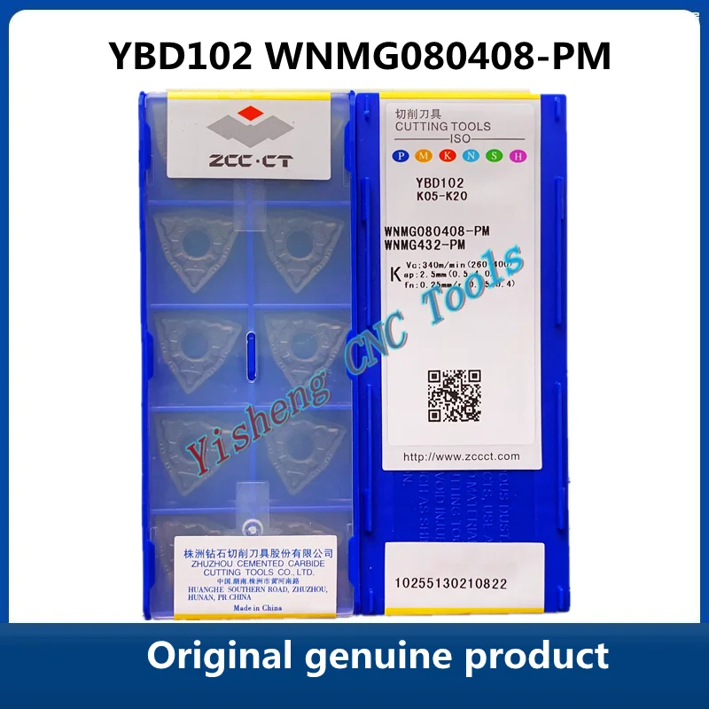 ZCC CT YBC251 YBC152 YBC252 YBC351 WNMG080408-PM YBD252 YBD152 YBD102 carboneto cnc virando inserir WNMG Ferramenta de torneamento para aço