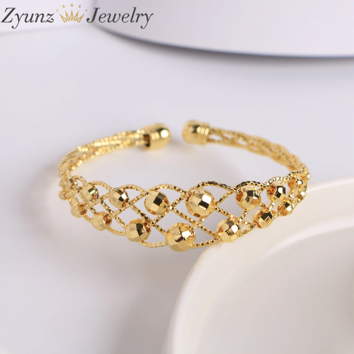 5PCS, Fashion Bangle Bracelet For Women Copper Opening Gold Plated Opening Bangle Aesthetic Jewelry pulseras mujer