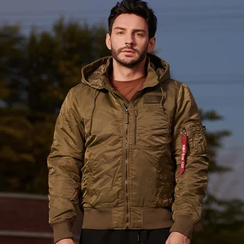 Erkek kış ceket çok şık su geçirmez ve rüzgar geçirmez, yastıklı ile kalınlaşmış