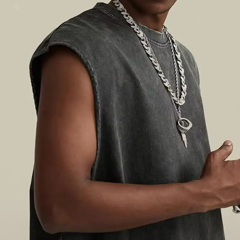 camisetas-sem-mangas-de-algodao-com-lavagem-Acida-vintage-para-homens-e-mulheres-ideal-para-academia-treino-musculacao-esportes-verao-e-uso-casual
