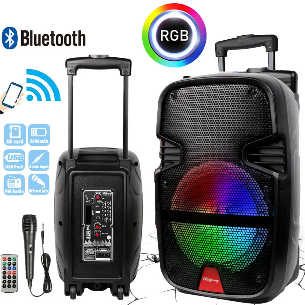 3000 Watts Wireless Portable Party Bluetooth Speaker With Microphone & Remote 8