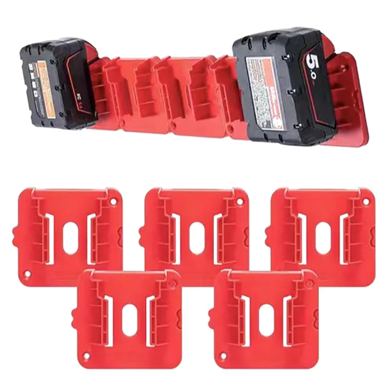 1/5 Stuks Machine Houder Batterij Opbergrek 18V Li-Ion Batterij Wall Mount Tool Beugel Batterij houder Connector Batterij Basis