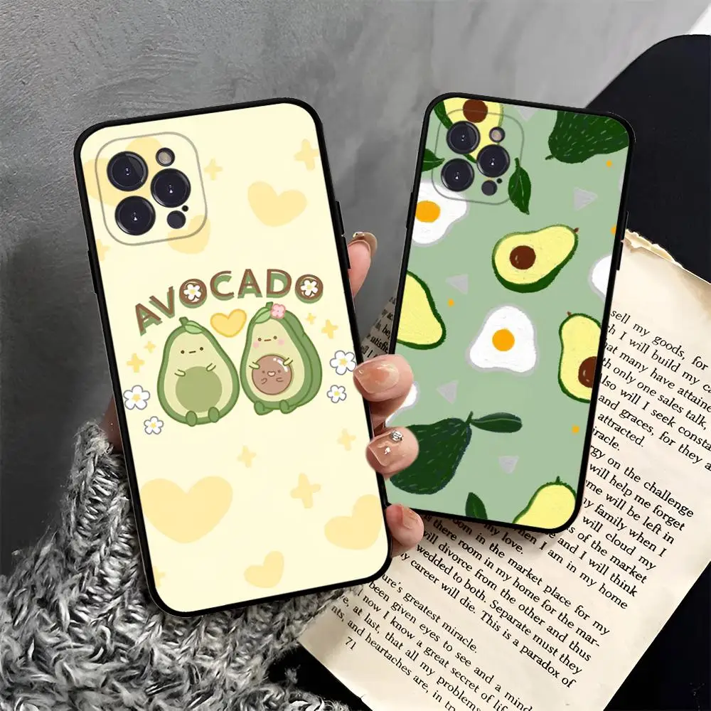 Avocado Fruit Phone Case For IPhone 15 14 13 12 Mini 11 Pro XS Max X XR SE 6 7 8 Plus Soft Silicone Cover