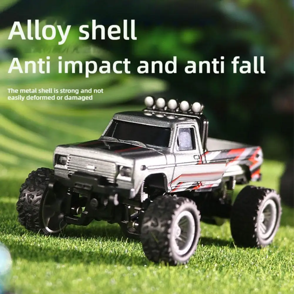 RC 1/64 Speed Mini Off-road Climbing Car Alloy Cool Appearance Light Shock Absorption Children's Toy Gift