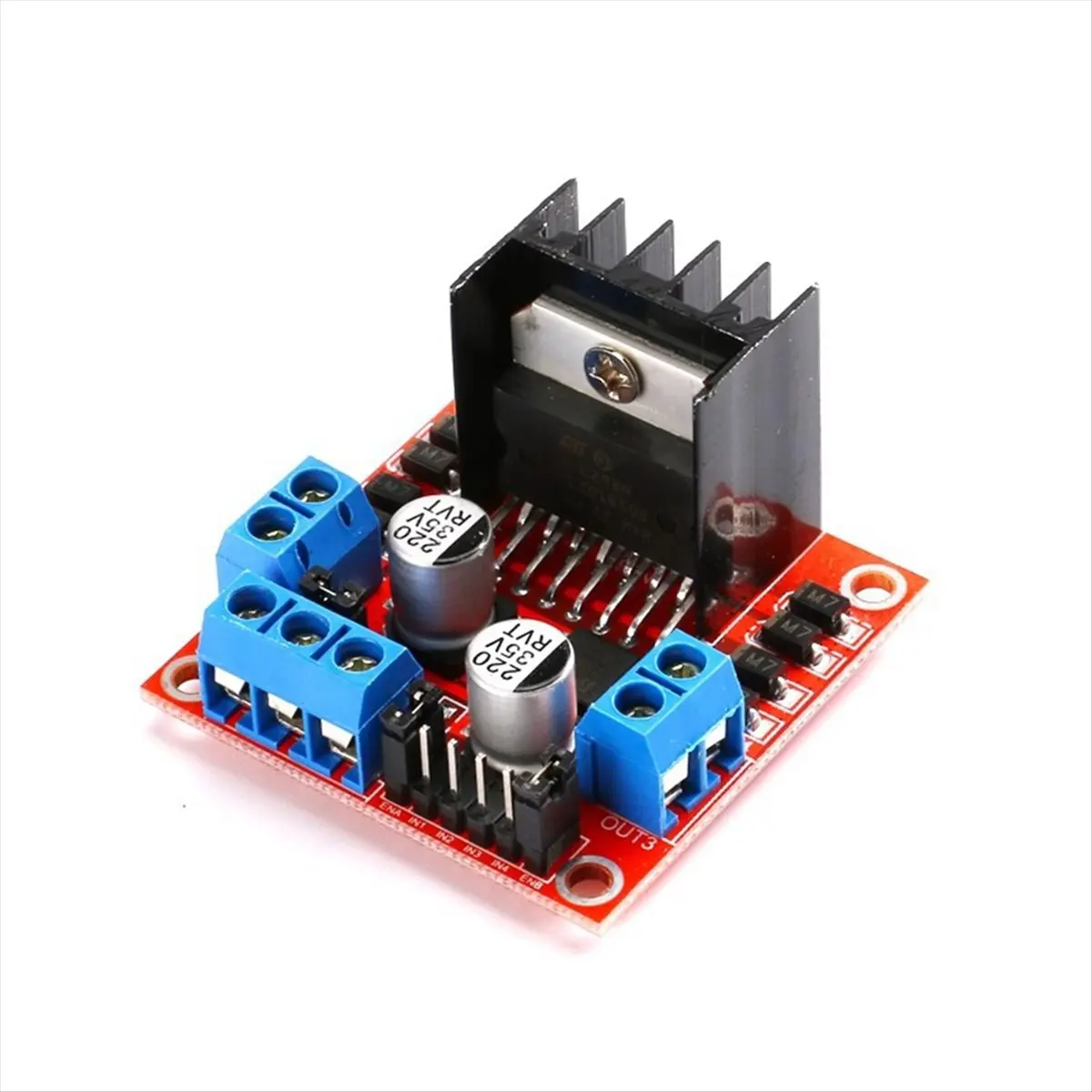 (AIMA) L298N Motor Driver Board Module for Robots and Smart Cars Dual H-Bridge Stepper Motor Driver Board Module 2A/25W