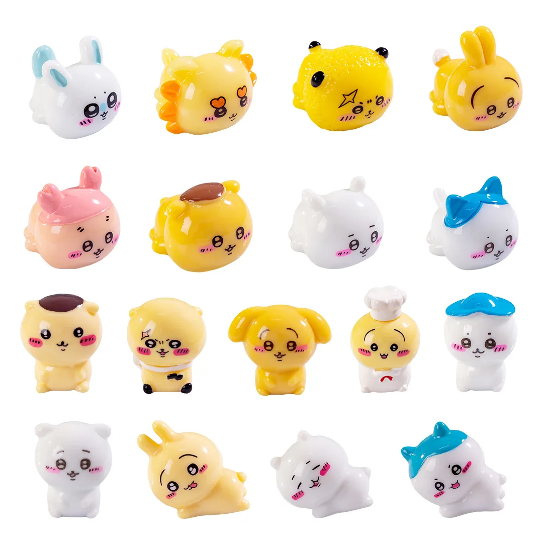 100pcs Cute 3D cartoon Flatback Resin Cabochon Scrapbook Decoration Crafts DIY Doll house Accessories