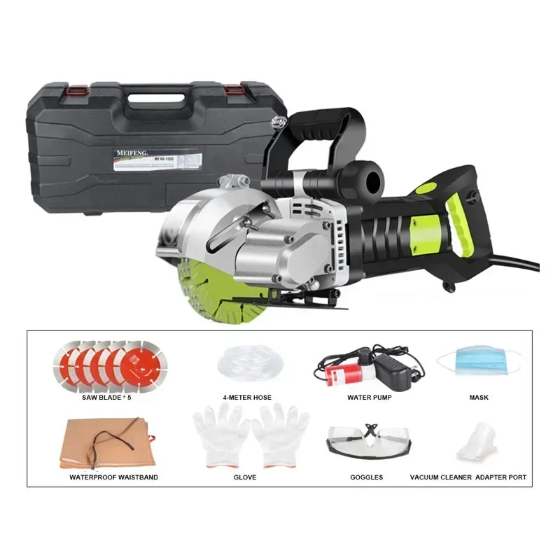 

8980W Industrial Wall Chaser Electric Wall Line Slotting Machine Concrete Wall Groove Cutting Machine Dust -free Hydropower