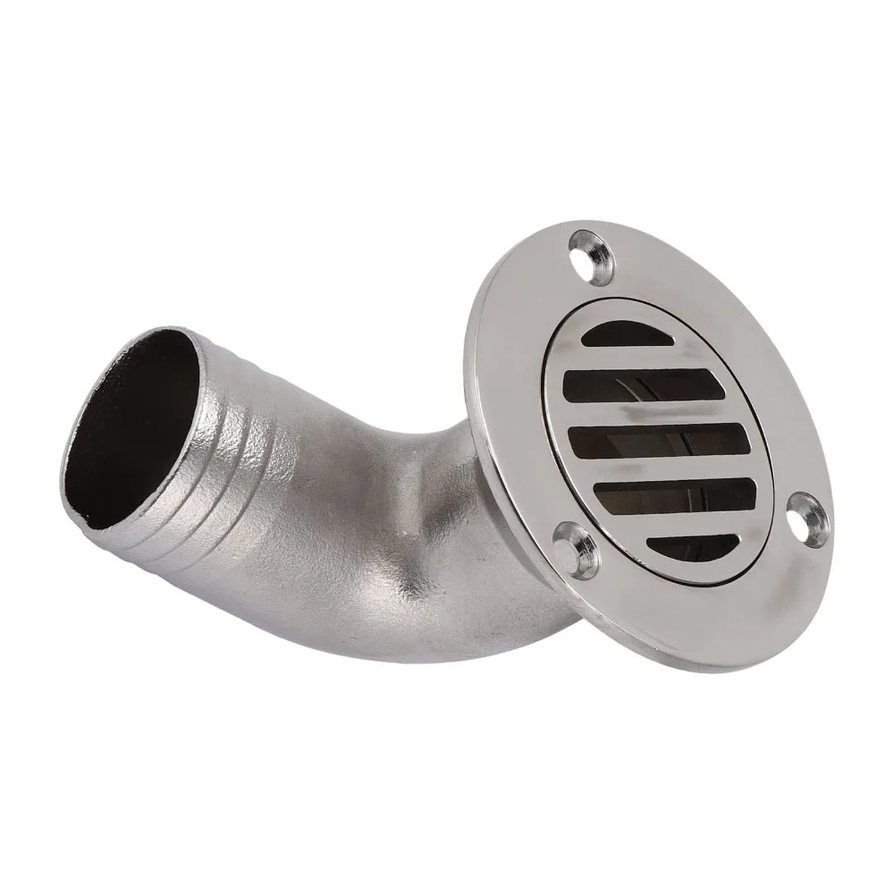 Drainage 1.5in OD Deck Drain Scupper 316 Stainless Steel Heavy Duty Marine Plumbing Fittings Scupper Cover Floor Drain