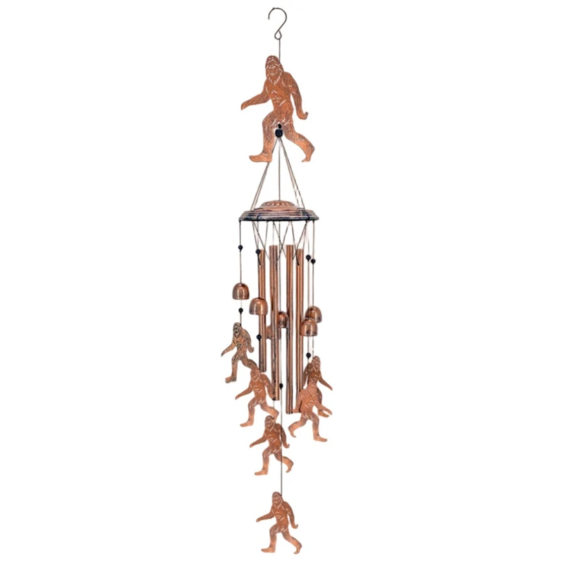 Wind Chime Outdoor Sasquatch Gift, Dark Tone Soothing Melody Wind Chime, Metal Wind Chime Garden Decor