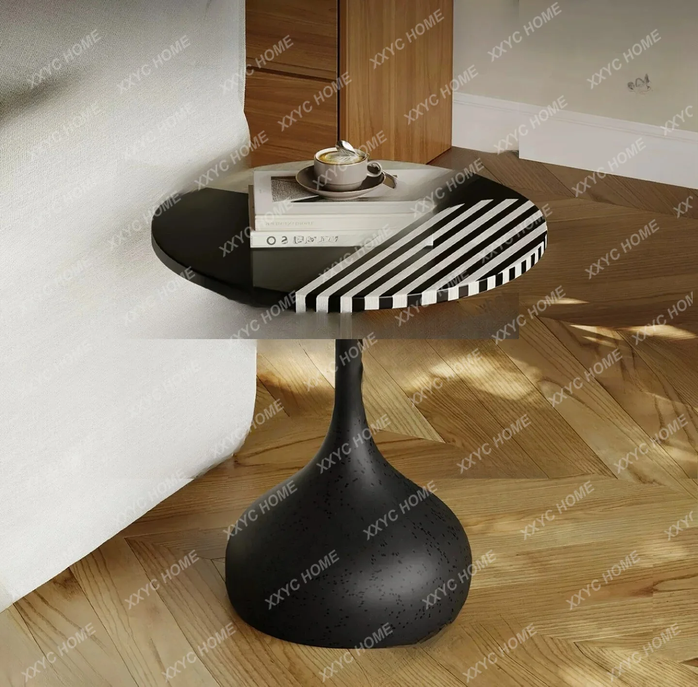 

Minimalist sofa edge art special-shaped small coffee table living room home small apartment designer retro