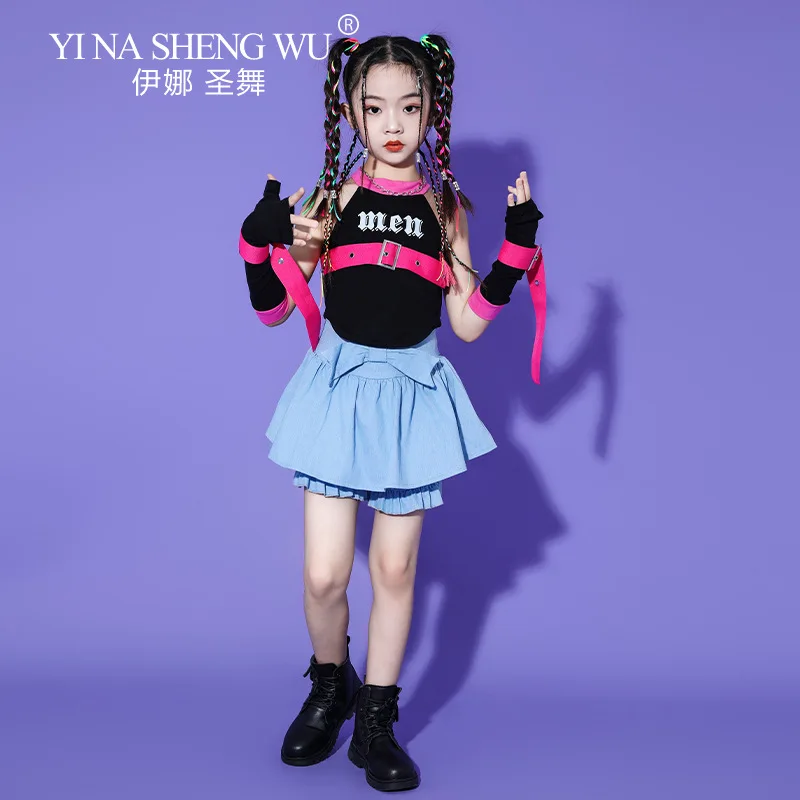 Mädchen Jazz Dance Kostüm Mode Anzug Hip Hop Street Dance Cheerleading Dance Performance Kleidung Kind Laufsteg Konzert Outfits