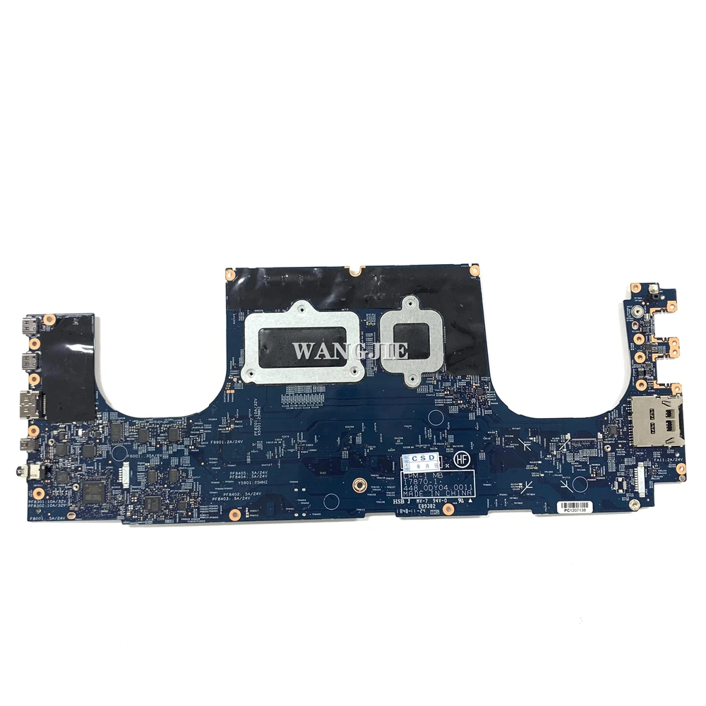 01YU959 01YU951 For Lenovo Thinkpad X1 Extreme 1st Gen Laptop Motherboard 17870-1 448.0DY05.0011 LPM-1 MB i7-8850HQ GTX1050Ti 4G