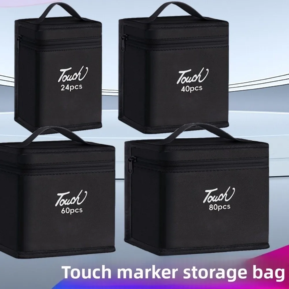 

Черный цвет, сумка для хранения маркеров, массивное хранилище, застежка-молния, художественные маркеры, органайзер, стильная сумка, функциональное хранилище