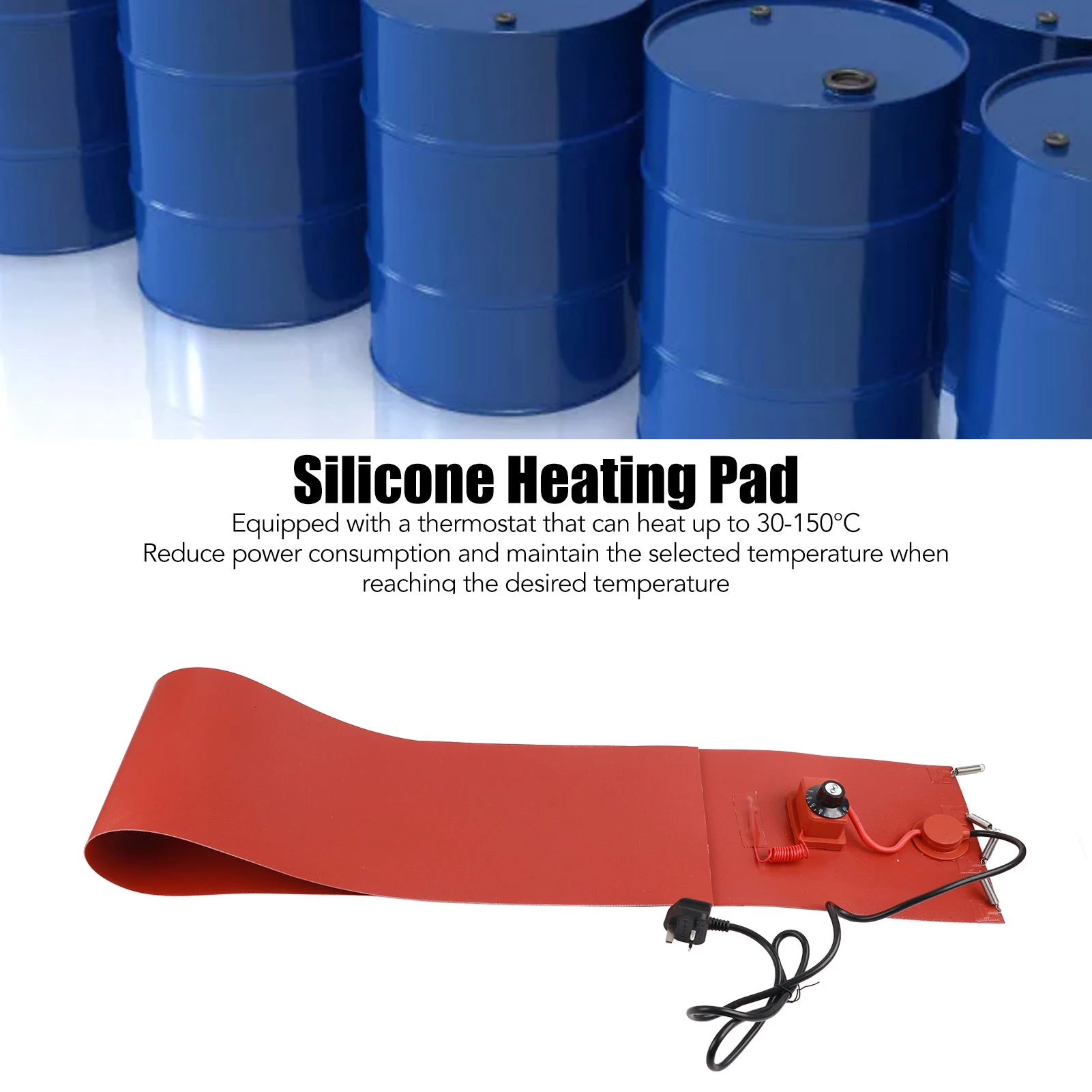 

Drum Heater 200L Drum Heater Drum Pail Heater 200L Oil Drum Heater Belt Silicone Heating Pad with Elastic Spring and Thermostat