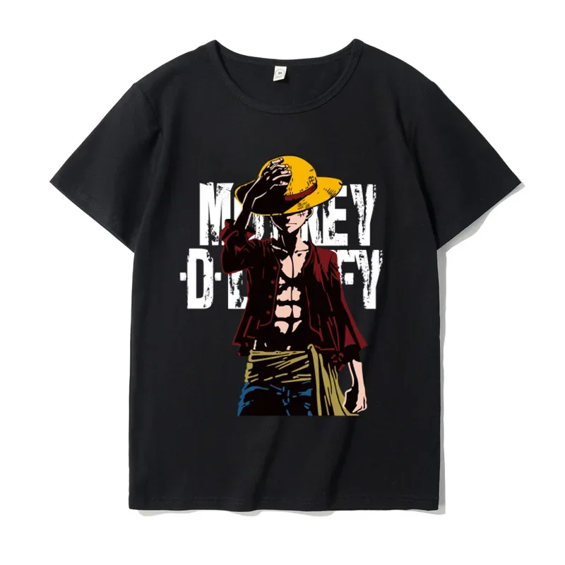 ONE PIECE Anime T-shirt Men Short Sleeve Summer Print Cartoon Luffy Ace Zoro Cotton Casual Street Large Size Top Clothing Gift