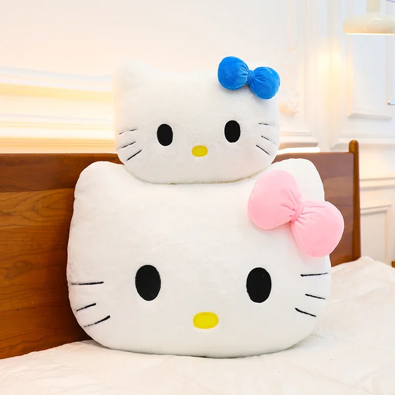 New 55cm Kawaii Sanrio Hello Kitty Big Plush Toys Soft Cuddly Pillow Back Cushion Sofa Decorative Pillow Hug Plushies Girl Gifts