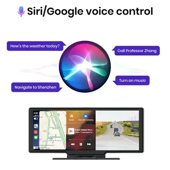 Junsun 10.26吋車載4K行車記錄儀,附GPS導航、後視、WiFi、CarPlay和24小時停車功能 8 最佳銷售 俊順行車記錄儀 - №7