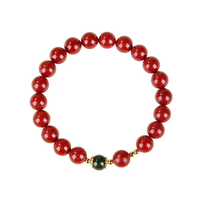 

Natural Jasper Fortune Bead, Purple Gold Sand, Hetian Jade Cinnabar Bracelets for Women | 2026 Gifts