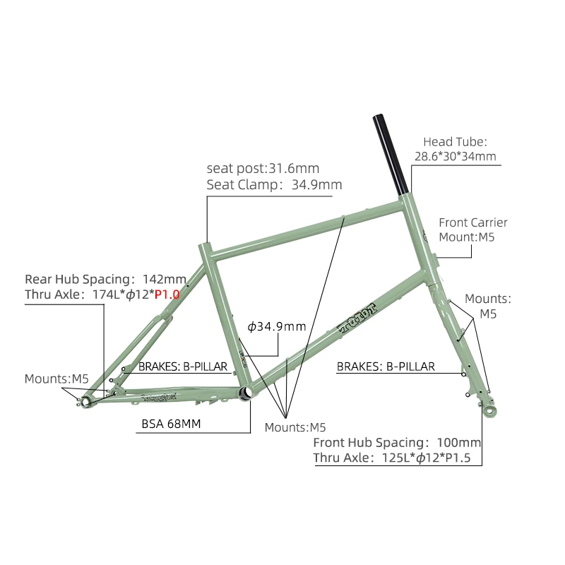 TQIQT Chrome molybdenum steel frame for 406 Small Wheel Bicycle，，fat bike frame20*2.3-2.5，brake udh frame，bmx frames