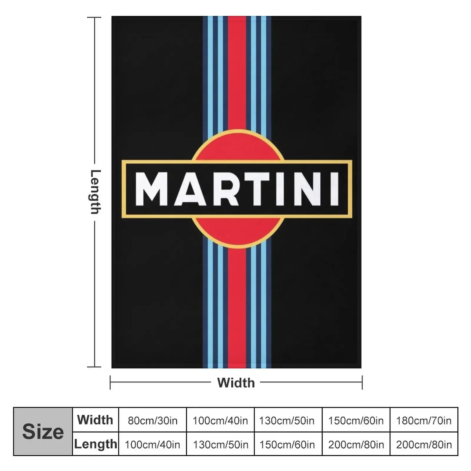 Martini Racing Stripe Throw Blanket Decorative Beds warm winter Blankets For Sofas Blankets