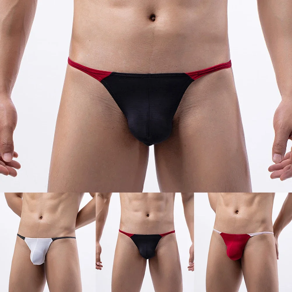 Briefs Men Underwear Panties Pouch Sexy Shorts Soft Swimwear T Back Underpants Breathable Leightweight Lingerie