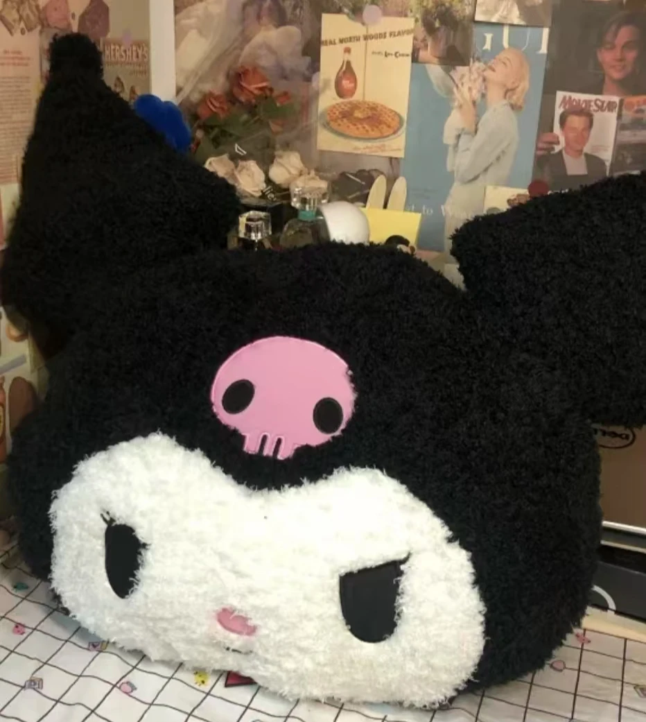 Sanrio My Melody Kuromi Pluche Poppen Dierlijke Cartoon Knuffels Schattig Zacht Pluche Kussen Kussen Meisjes Verjaardag Kerstcadeaus