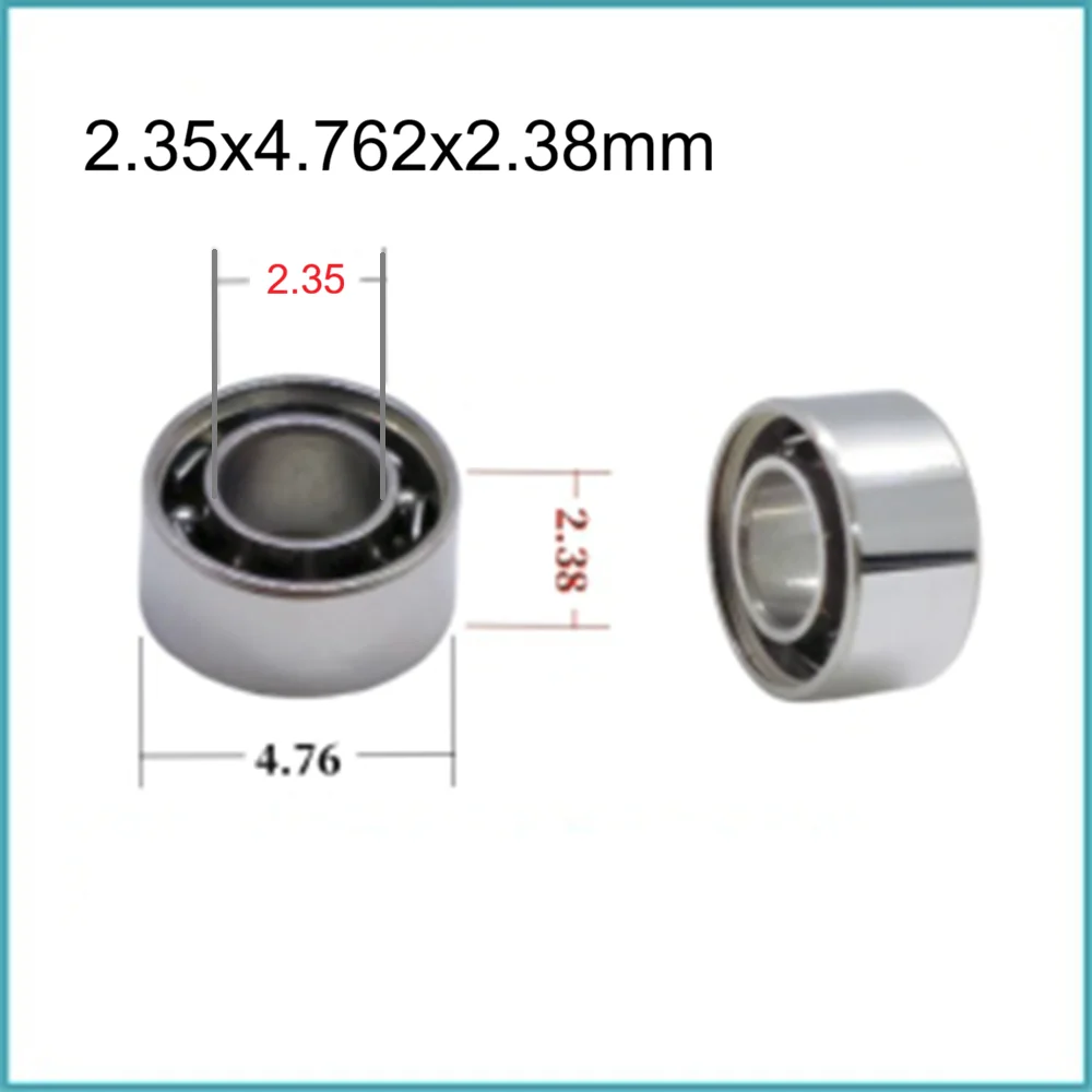 10pcs Low Speed Stainless Bearings 2.35x4.76x2.38mm 2.38x4.76x2.38mm ABEC-7 P4