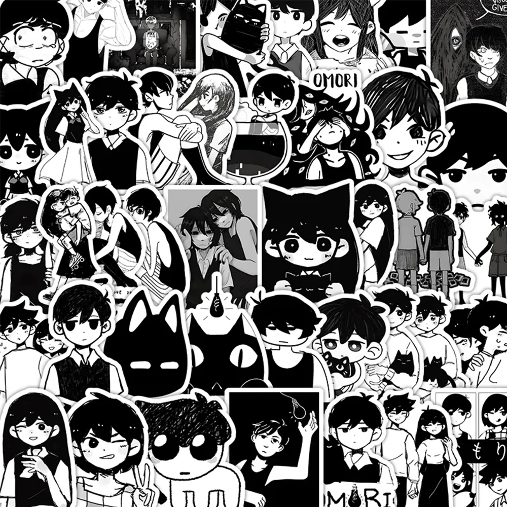 10/30/50pcs Funny Cute Cartoon Game Omori Graffiti Stickers DIY Laptop Luggage Notebook Waterproof Cool Anime Decals Kids Toys