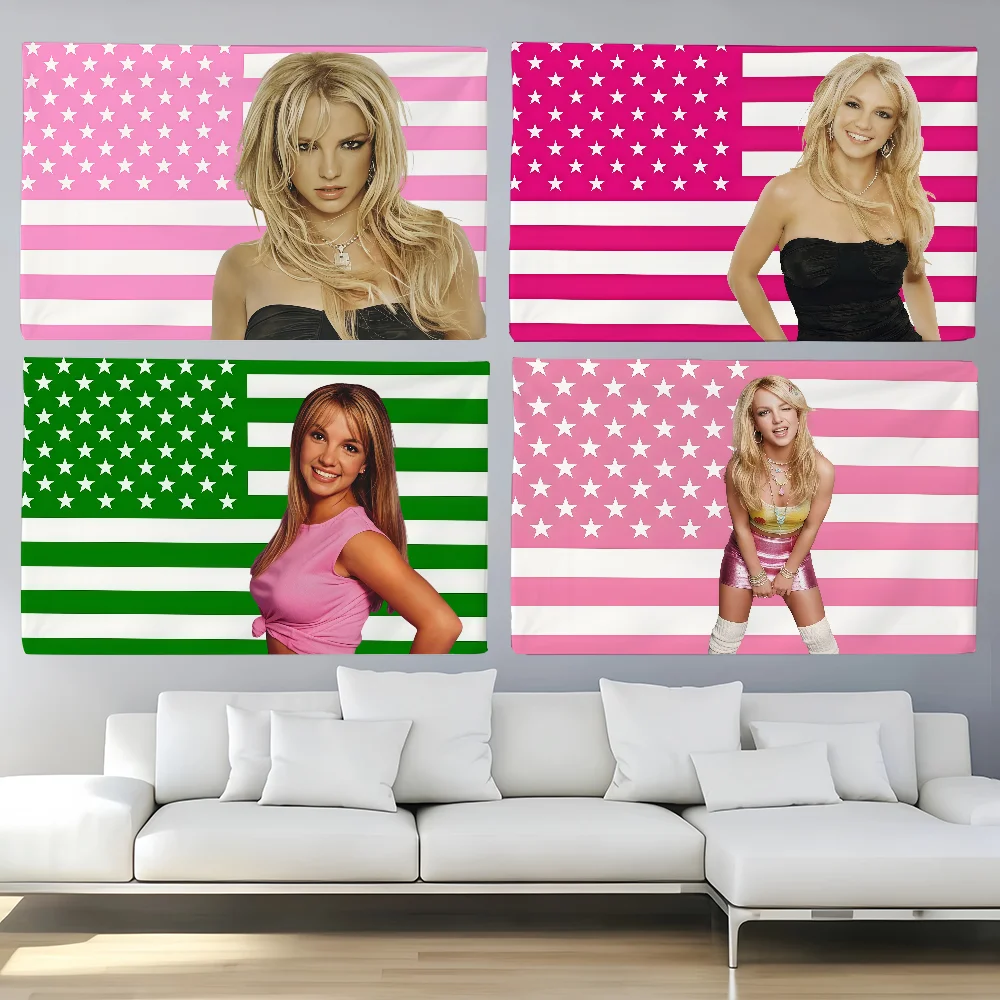 

Флаг с изображением певицы Бритни Спирс для спальни, гостиной, бара, сада, активного отдыха на открытом воздухе, декорации и концертов