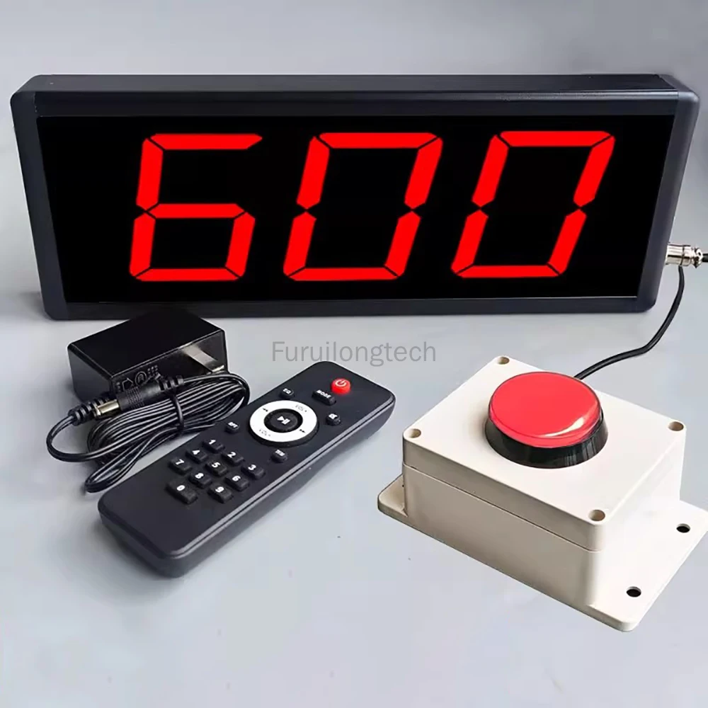 

3-Inch 3-digit LED Large Screen Hand Clapping Counter Positive and Negative Counter with Red Button and Remote Control