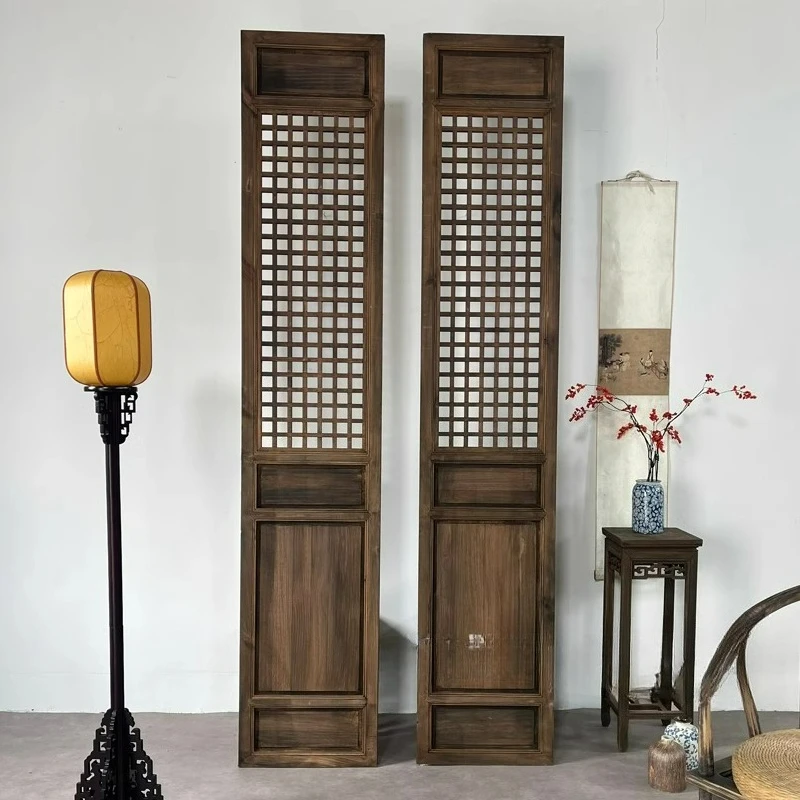 

Folding sliding doors Antique doors and windows Screen partition Old lattice track