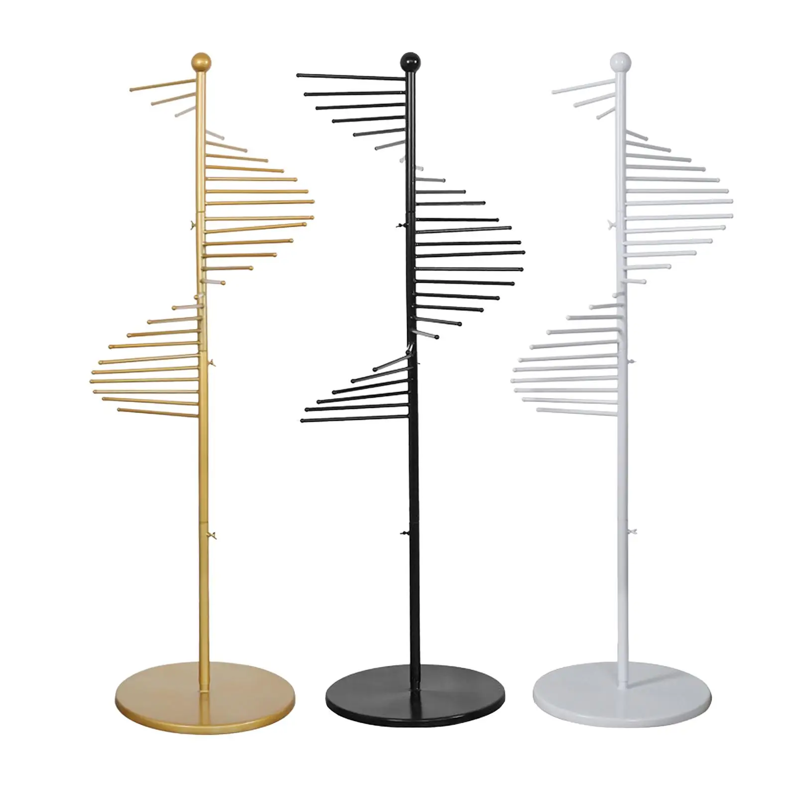 Scarf Display Rack Spiral Scarf Holder Novelty Multipurpose Organizer Shelf Floor Display Stand for Belts Ties Cloakroom Home view 5
