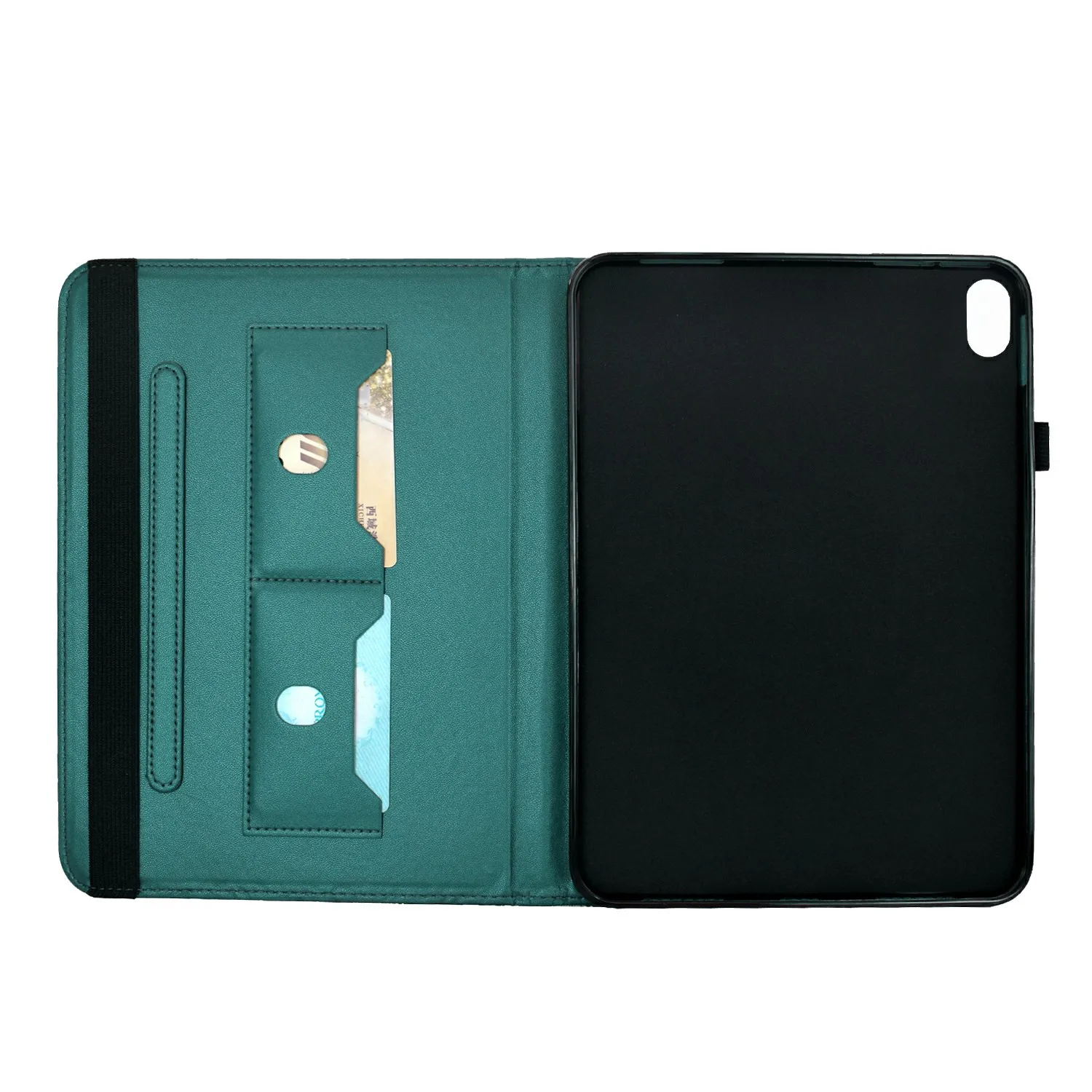 For Xiaomi Redmi Pad 2 Pro Case Solid Color PU Leather Card Holder Stand Tablet Cover - Green