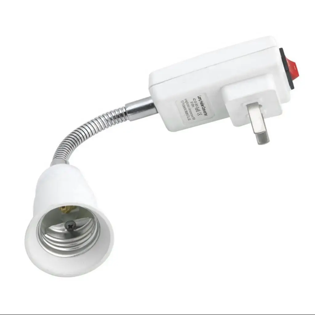 

E27 на вилку США, адаптер для цоколя лампы, преобразователь, светодиодный переключатель цоколя лампы