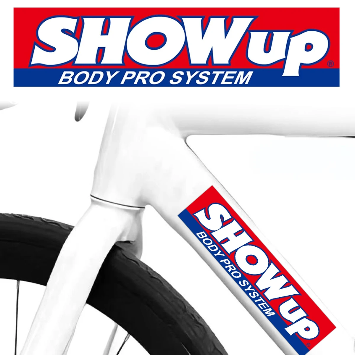 

1 шт. наклейки SHOWup BODY PRO SYSTEM (красно-бело-синий дизайн) водонепроницаемые клейкие наклейки для декора велосипеда
