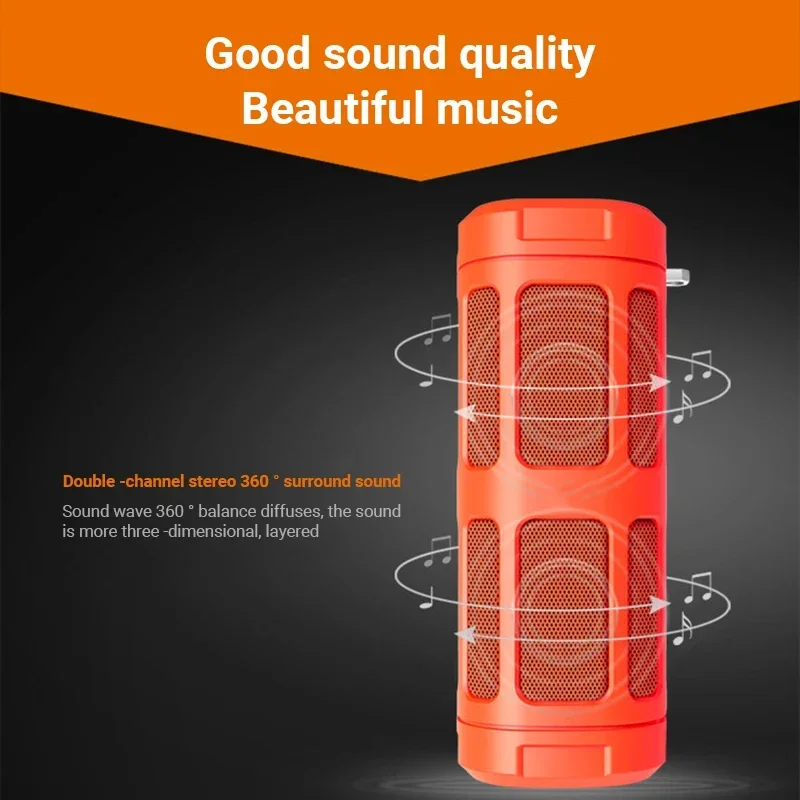 F5 High Power Wireless Bluetooth Speaker Portable Outdoor Sports Cycling High Volume Subwoofer Speaker Mobile Phone Power Bank